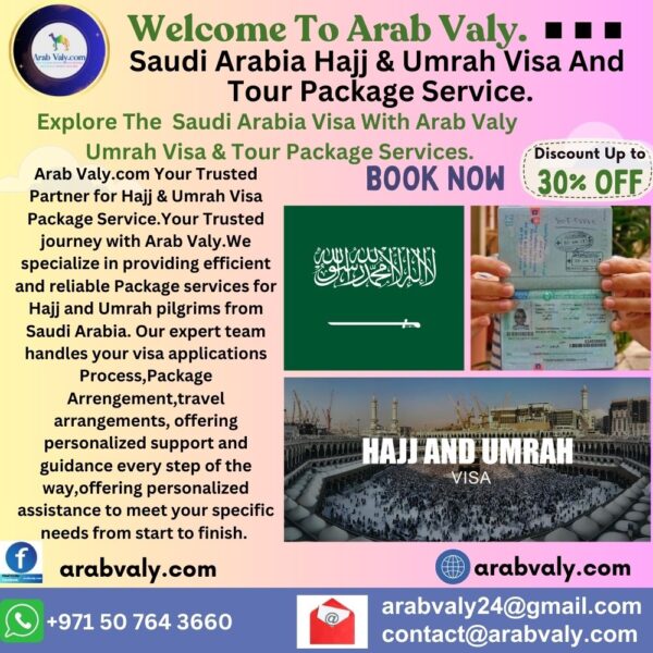 Saudi Arabia Hajj & Umrah Visa And Tour Package Service.