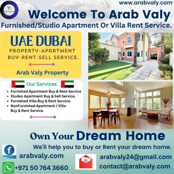 Furnished/Studio Apartment Or Villa Rent Service.